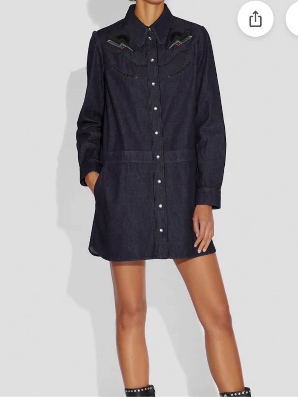 Coach denim western dress/coat size 6